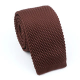 ZONFAZ Men's Solid Color Skinny Knitted Ties