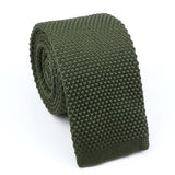 ZONFAZ Men's Solid Color Skinny Knitted Ties