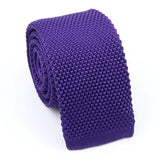 ZONFAZ Men's Solid Color Skinny Knitted Ties