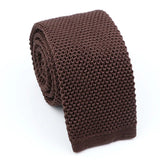 ZONFAZ Men's Solid Color Skinny Knitted Ties