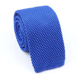 ZONFAZ Men's Solid Color Skinny Knitted Ties