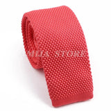 ZONFAZ Men's Solid Color Skinny Knitted Ties