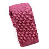 ZONFAZ Men's Solid Color Skinny Knitted Ties