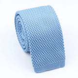 ZONFAZ Men's Solid Color Skinny Knitted Ties