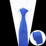 ZONFAZ Men's Solid Color Skinny Knitted Ties