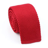 ZONFAZ Men's Solid Color Skinny Knitted Ties