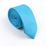 ZONFAZ Mens Solid Color Slim Ties Soft Silk Wedding Party Necktie