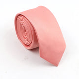 ZONFAZ Mens Solid Color Slim Ties Soft Silk Wedding Party Necktie