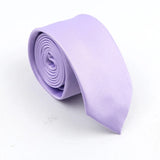 ZONFAZ Mens Solid Color Slim Ties Soft Silk Wedding Party Necktie