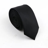 ZONFAZ Mens Solid Color Slim Ties Soft Silk Wedding Party Necktie