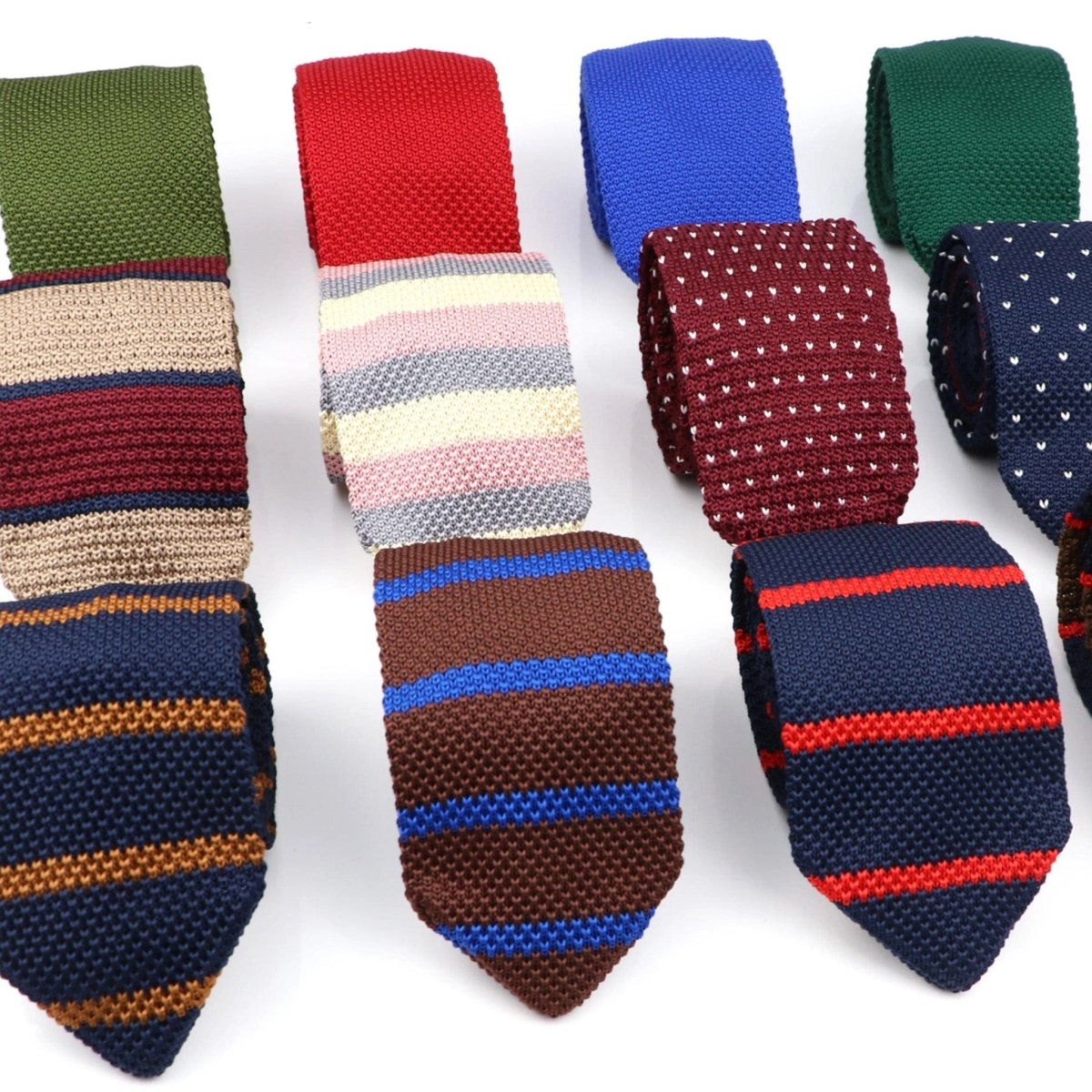 ZONFAZ Men's Striped Knitted Tie