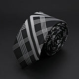 ZONFAZ Men's Striped Skinny Silk Ties 6cm Width