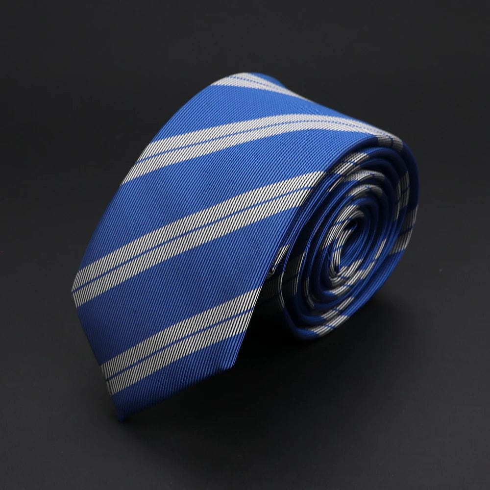 ZONFAZ Men's Striped Skinny Silk Ties 6cm Width