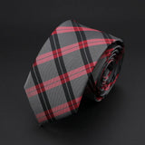 ZONFAZ Men's Striped Skinny Silk Ties 6cm Width