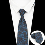 ZONFAZ Men's Striped Tie 8cm Floral Paisley Business Necktie for Daily Wear Wedding Party Accessories