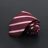 ZONFAZ Men's Ties Solid Color Striped Jacquard Silk Ties