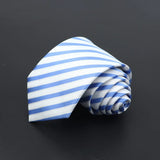 ZONFAZ Men's Ties Solid Color Striped Jacquard Silk Ties