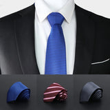 ZONFAZ Men's Ties Solid Color Striped Jacquard Silk Ties