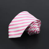 ZONFAZ Men's Ties Solid Color Striped Jacquard Silk Ties