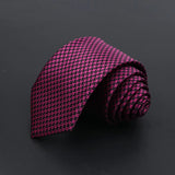 ZONFAZ Men's Ties Solid Color Striped Jacquard Silk Ties