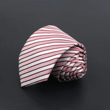 ZONFAZ Men's Ties Solid Color Striped Jacquard Silk Ties