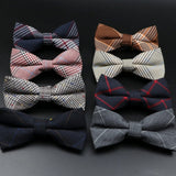 ZONFAZ Mens Vintage Cotton Striped Bowtie