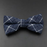 ZONFAZ Mens Vintage Cotton Striped Bowtie