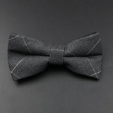 ZONFAZ Mens Vintage Cotton Striped Bowtie