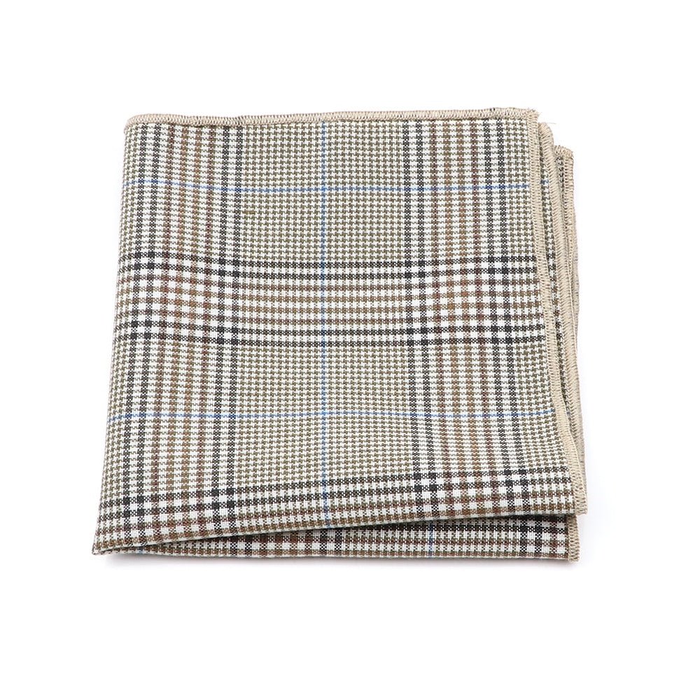 ZONFAZ Men's Wool Handkerchiefs Classical Formal Hankies Striped Plaid Wedding Business Pocket Square