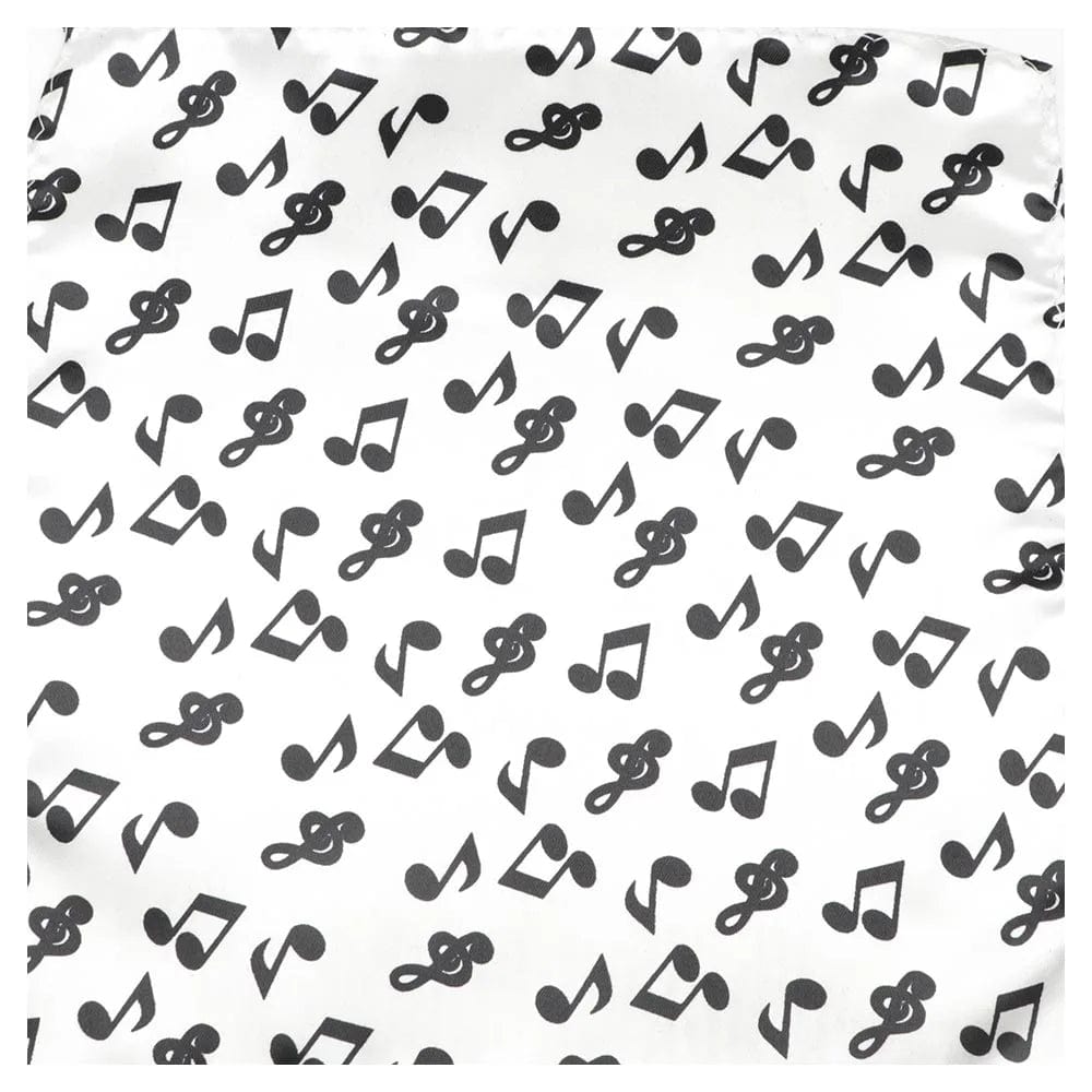 ZONFAZ Musci Silk Handkerchief Musical Notes Piano Guitar Pocket Square