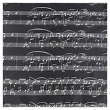 ZONFAZ Musci Silk Handkerchief Musical Notes Piano Guitar Pocket Square