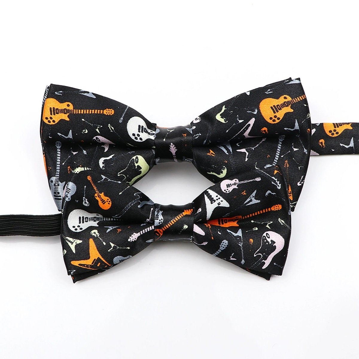 ZONFAZ Music Silk Bow Ties for Men Boy Piano Stave Guitar Pattern Bowtie