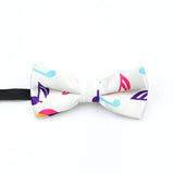 ZONFAZ Music Silk Bow Ties for Men Boy Piano Stave Guitar Pattern Bowtie