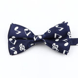 ZONFAZ Music Silk Bow Ties for Men Boy Piano Stave Guitar Pattern Bowtie