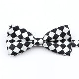 ZONFAZ Music Silk Bow Ties for Men Boy Piano Stave Guitar Pattern Bowtie