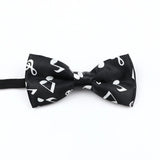 ZONFAZ Music Silk Bow Ties for Men Boy Piano Stave Guitar Pattern Bowtie