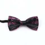 ZONFAZ Music Silk Bow Ties for Men Boy Piano Stave Guitar Pattern Bowtie