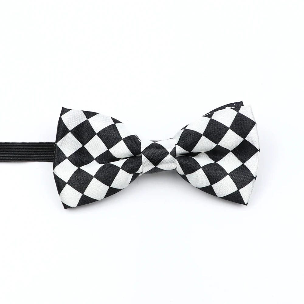 ZONFAZ Music Silk Bow Ties for Men Boy Piano Stave Guitar Pattern Bowtie