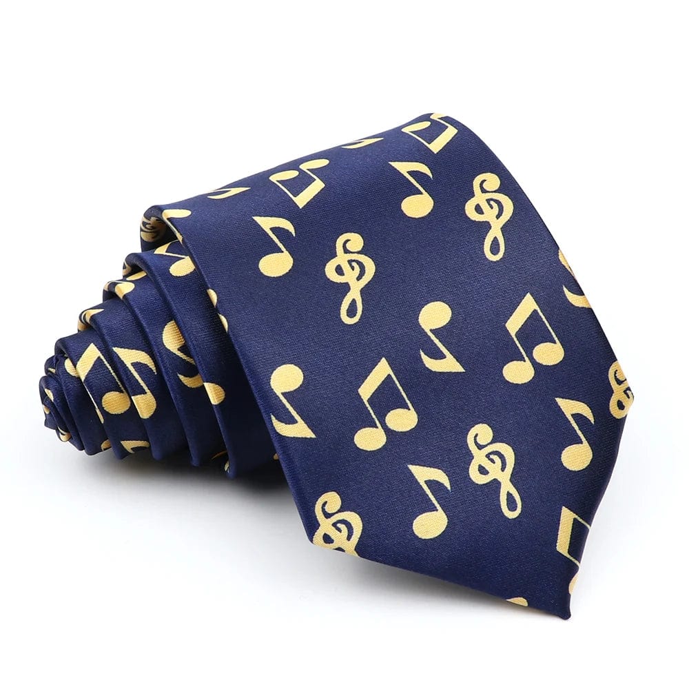 ZONFAZ Music Silk Ties 8cm Novelty Design Muscial Notes Guitar Piano Necktie