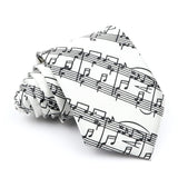 ZONFAZ Music Silk Ties 8cm Novelty Design Muscial Notes Guitar Piano Necktie