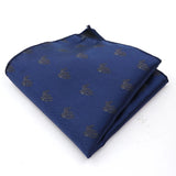 ZONFAZ Navy Blue Classic Cartoon Animals Silk Handkerchief