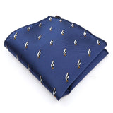 ZONFAZ Navy Blue Classic Cartoon Animals Silk Handkerchief