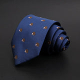 ZONFAZ Navy Blue Classic Cartoon Animals Silk Ties