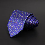 ZONFAZ Navy Blue Classic Cartoon Animals Silk Ties