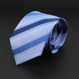 ZONFAZ New Classic Solid Color Striped Skinny Jacquard Ties