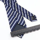 ZONFAZ New Classic Solid Color Striped Skinny Jacquard Ties