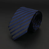 ZONFAZ New Classic Solid Color Striped Skinny Jacquard Ties