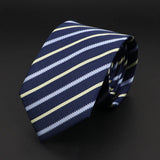 ZONFAZ New Classic Solid Color Striped Skinny Jacquard Ties