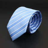 ZONFAZ New Classic Solid Color Striped Skinny Jacquard Ties