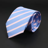 ZONFAZ New Classic Solid Color Striped Skinny Jacquard Ties